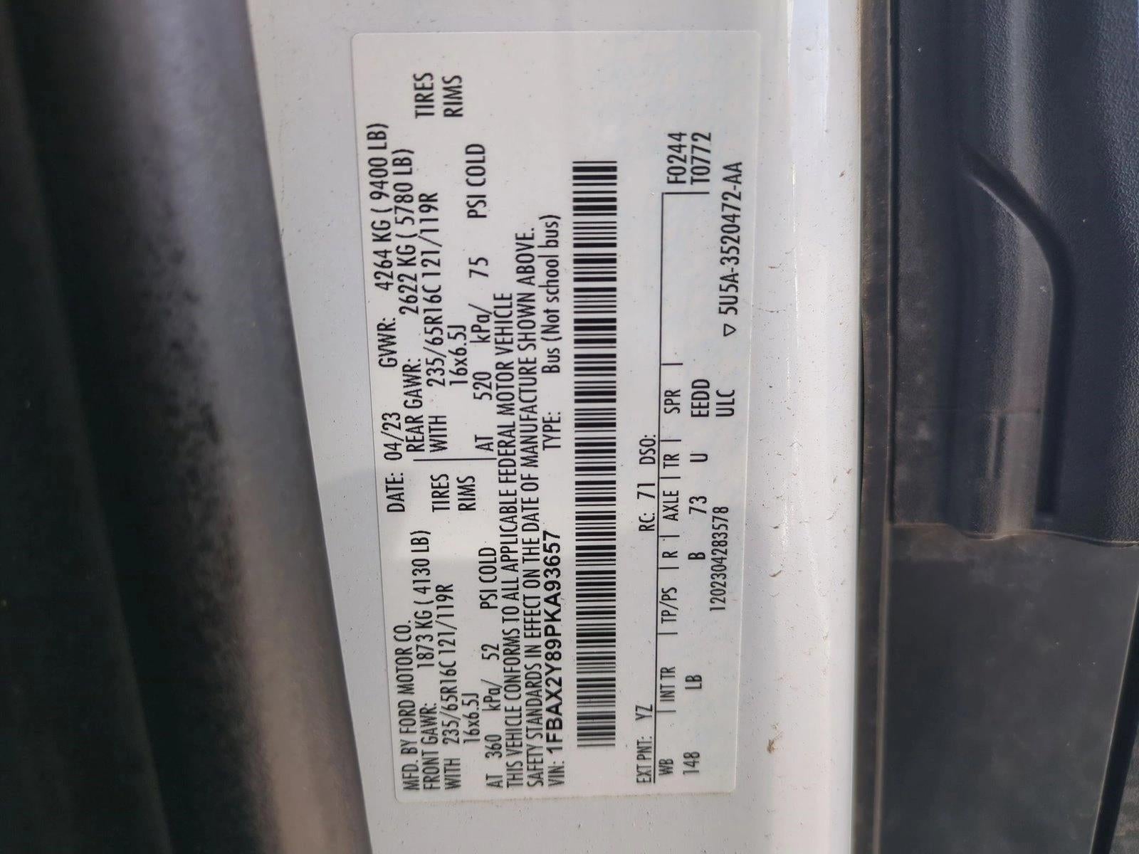 2023 Ford Transit Passenger Wagon T-350 148" Low Roof XLT RWD