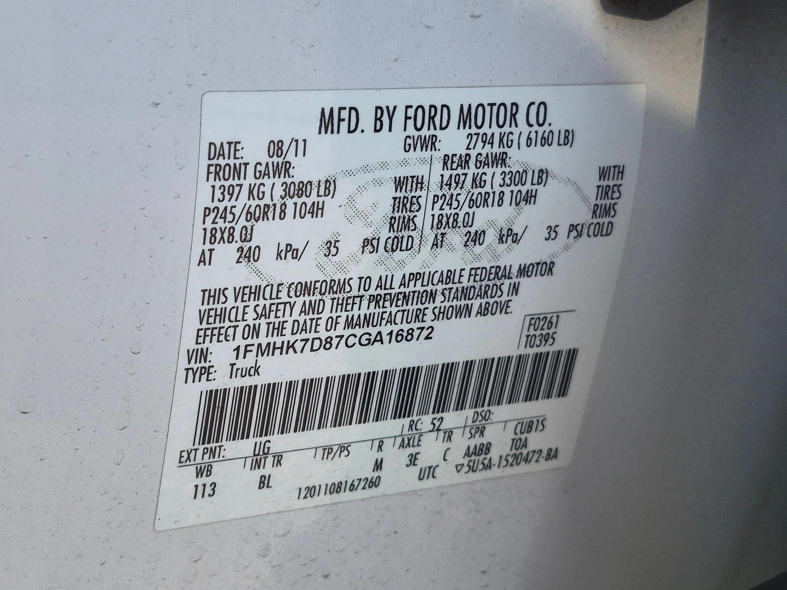 2012 Ford Explorer FWD 4dr XLT