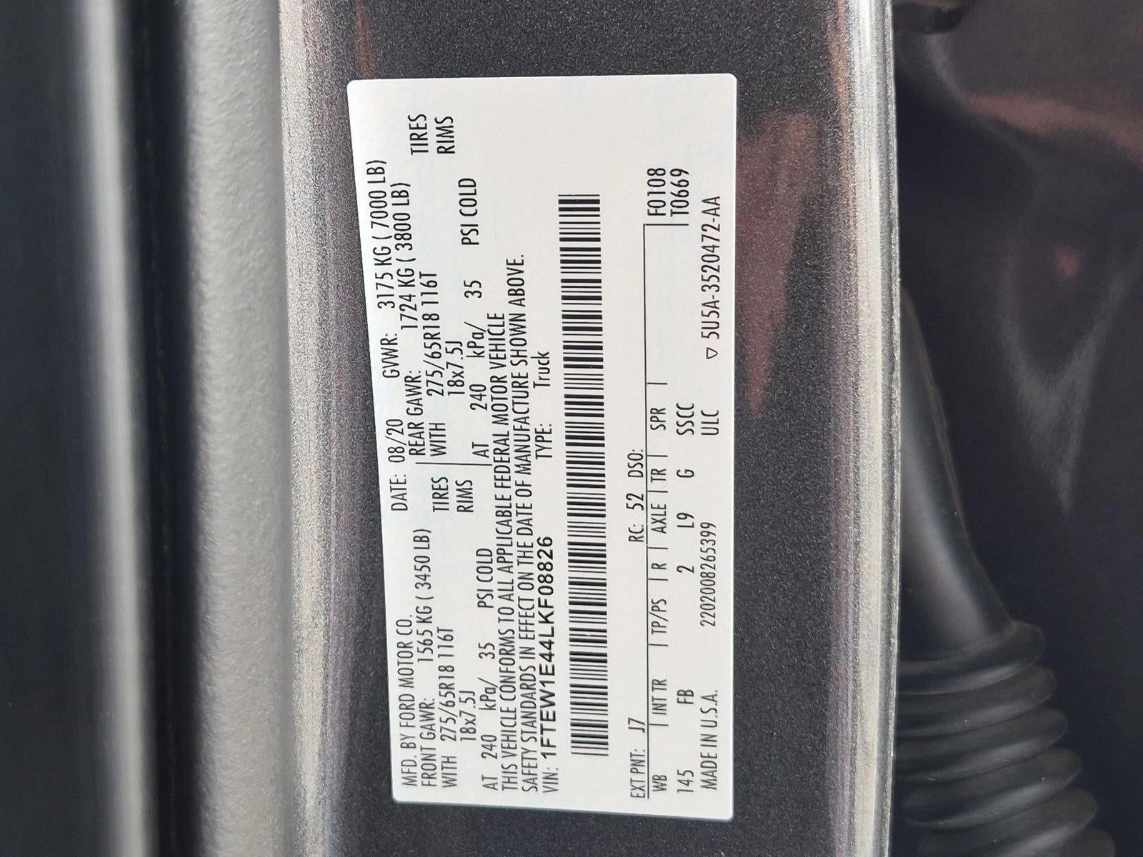 2020 Ford F-150 XLT 4WD SuperCrew 5.5' Box