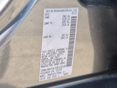 2025 Nissan Altima SV FWD
