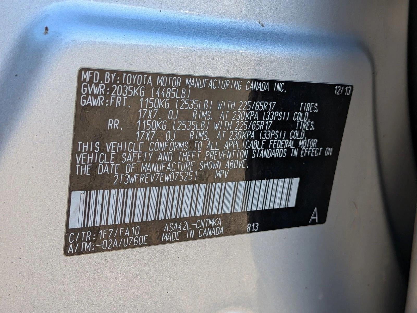 2014 Toyota RAV4 FWD 4dr XLE (Natl)