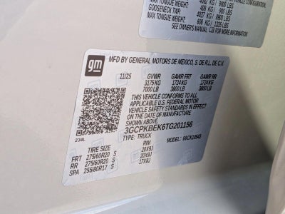 2026 Chevrolet Silverado 1500 Crew Cab Short Box 4-Wheel Drive Custom