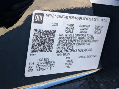 2026 Chevrolet Silverado 1500 Crew Cab Short Box 4-Wheel Drive Custom Trail Boss