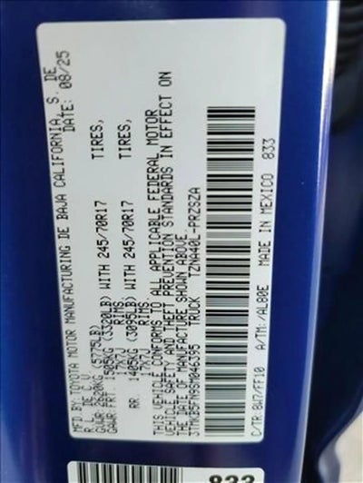 2025 Toyota Tacoma 2WD 2WD SR5 Double Cab 5' Bed AT (Natl)