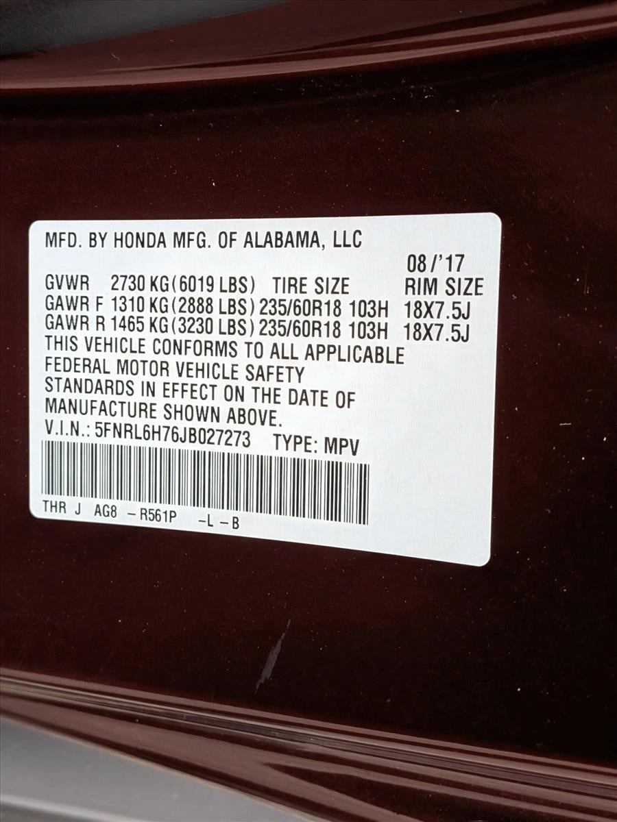 2018 Honda Odyssey EX-L Auto