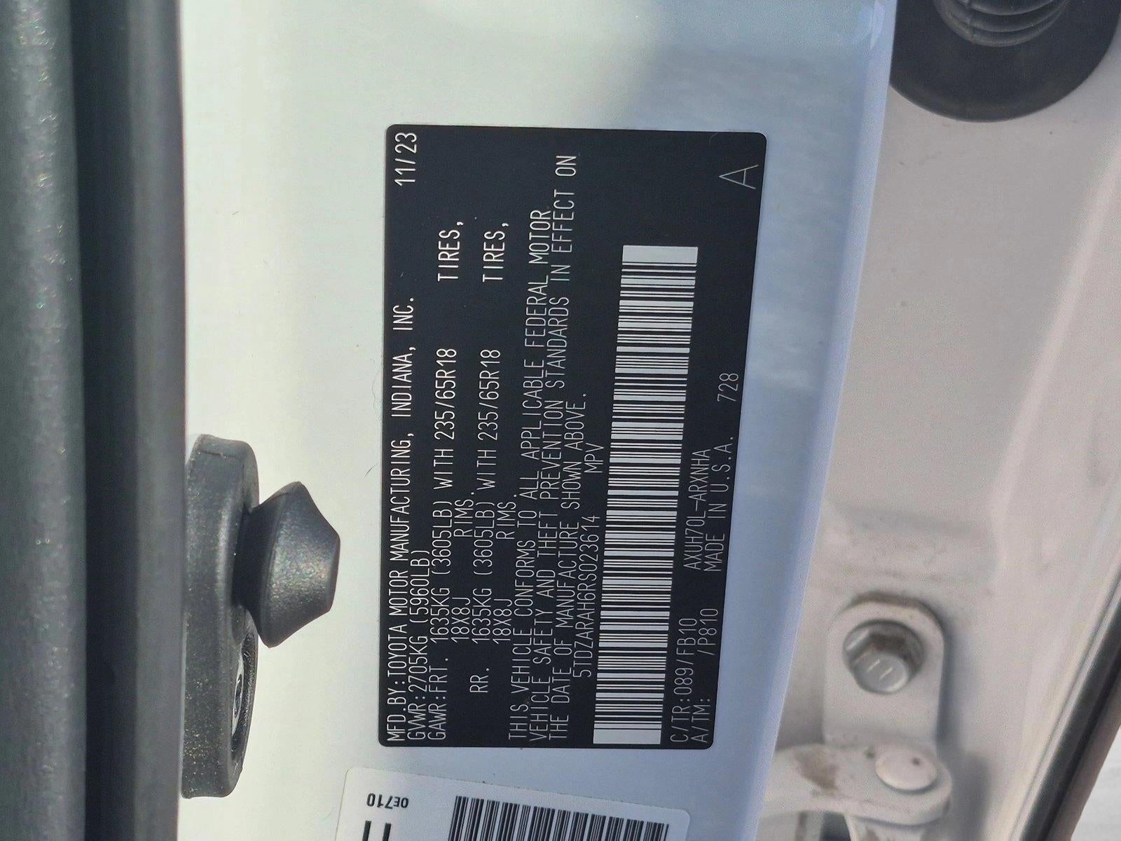 2024 Toyota Highlander Hybrid Hybrid LE FWD (Natl)
