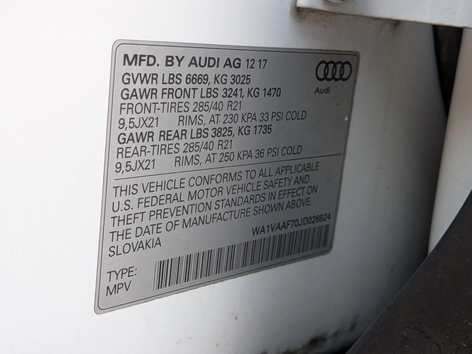 2018 Audi Q7 3.0 TFSI Prestige