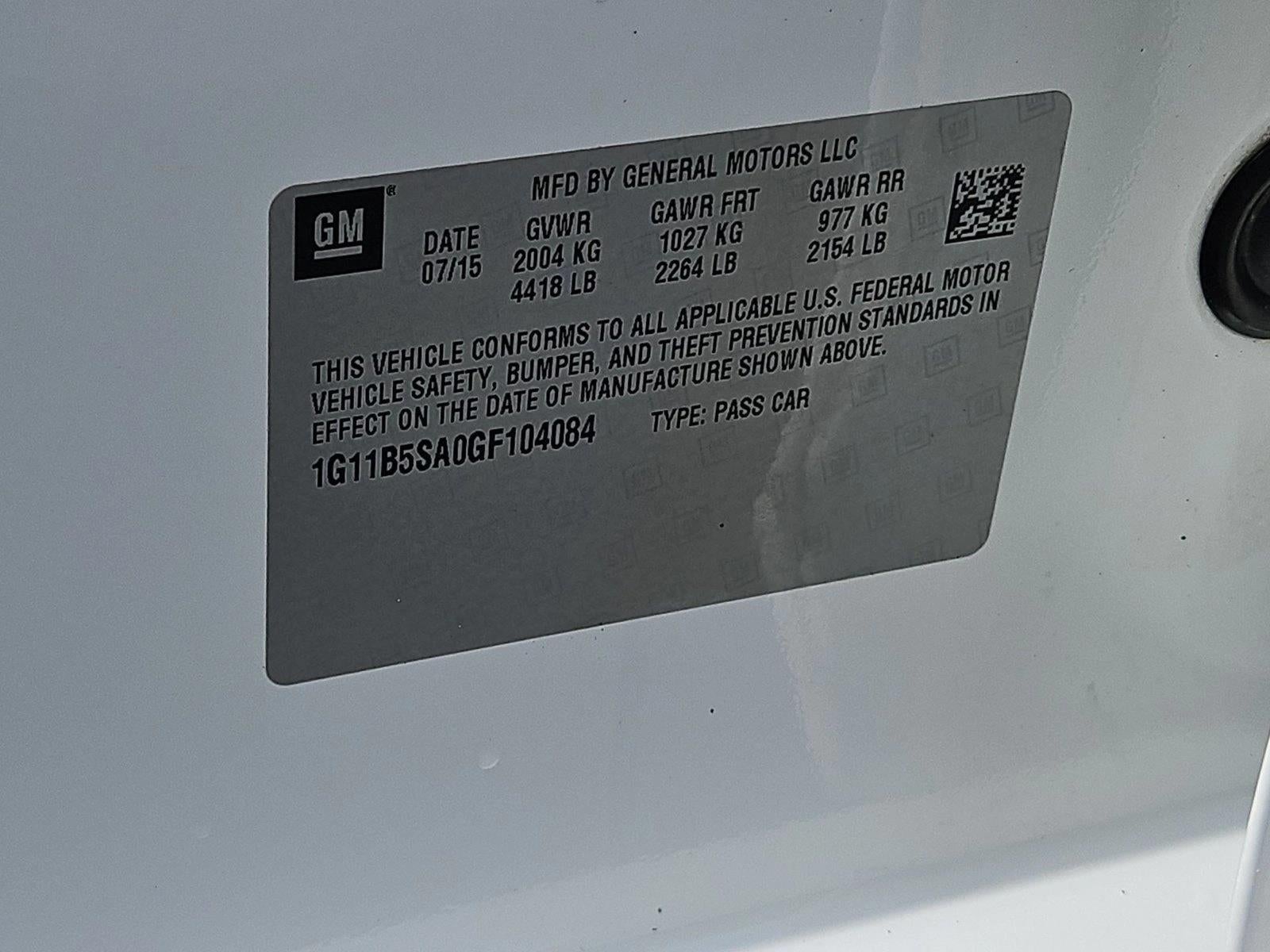 2016 Chevrolet Malibu Limited LS