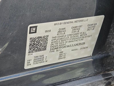 2018 Chevrolet Traverse LT Cloth