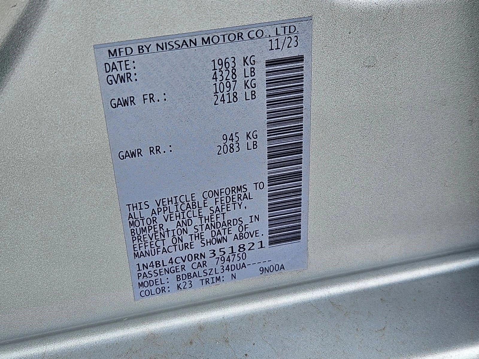 2024 Nissan Altima 2.5 SR