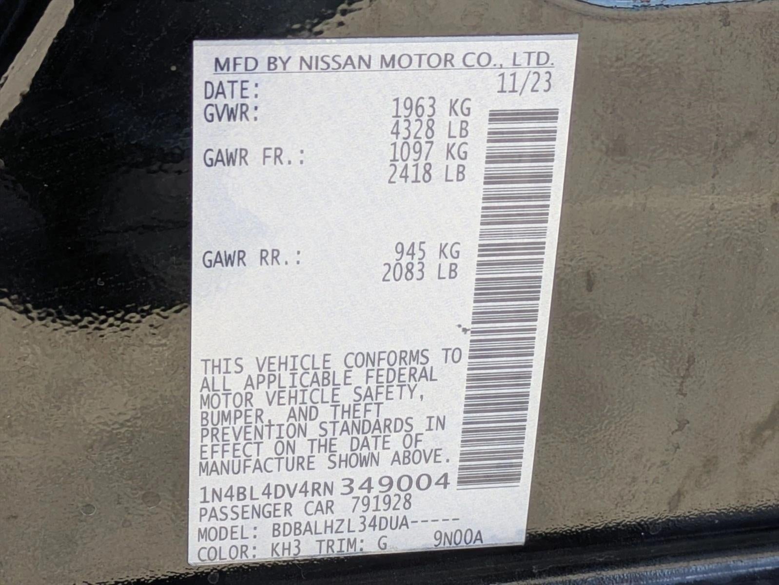 2024 Nissan Altima 2.5 SV