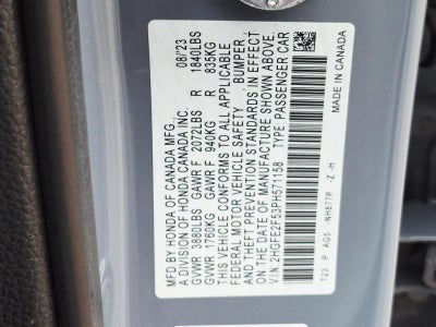 2023 Honda Civic Sedan Sport