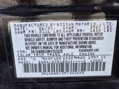 2021 Nissan Sentra S Xtronic CVT