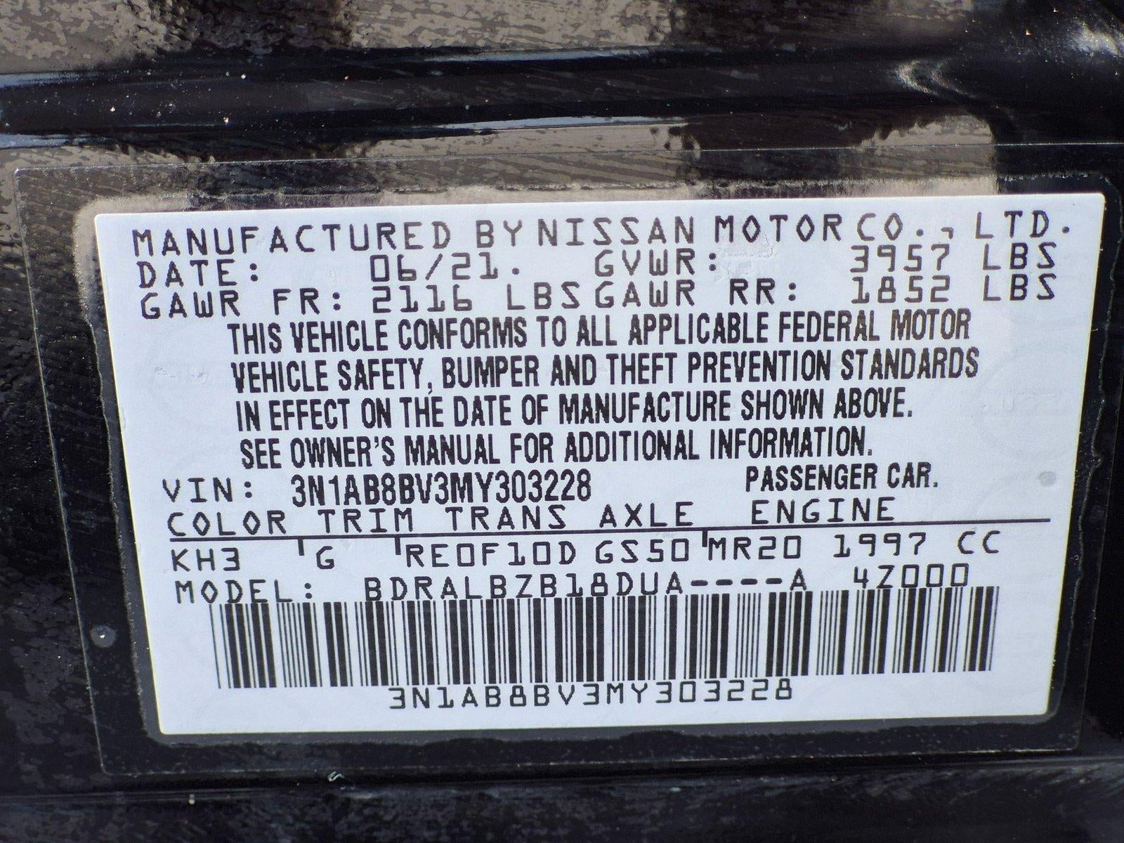 2021 Nissan Sentra S Xtronic CVT