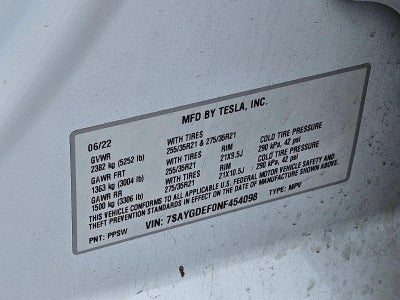 2022 Tesla Model Y Performance Dual Motor All-Wheel Drive