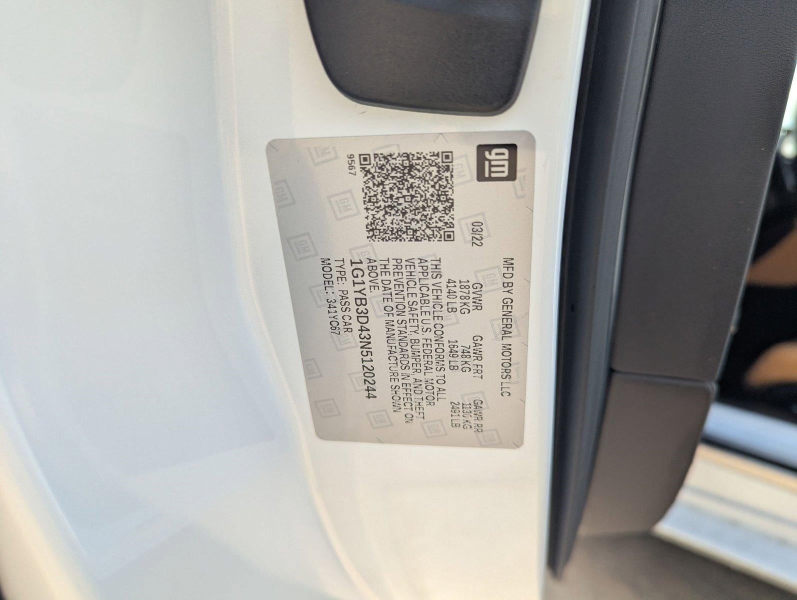 2022 Chevrolet Corvette Stingray 2LT