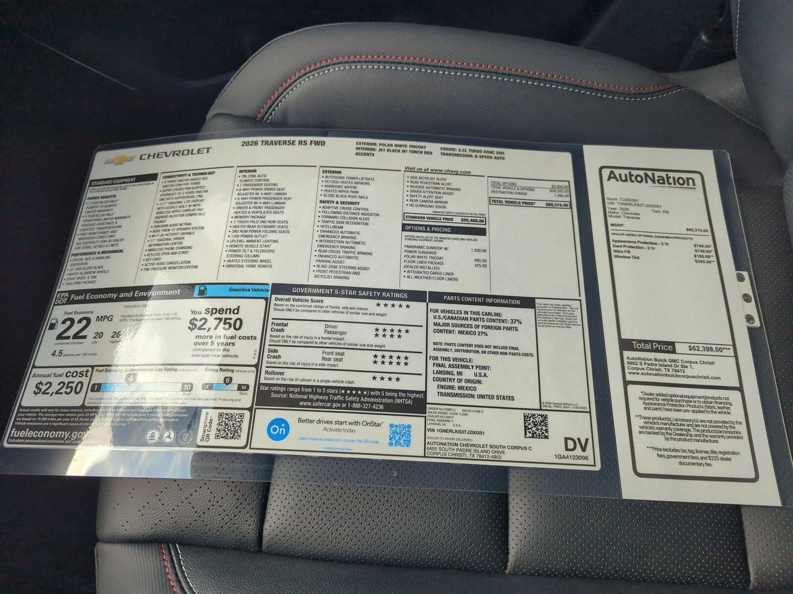 2026 Chevrolet Traverse RS