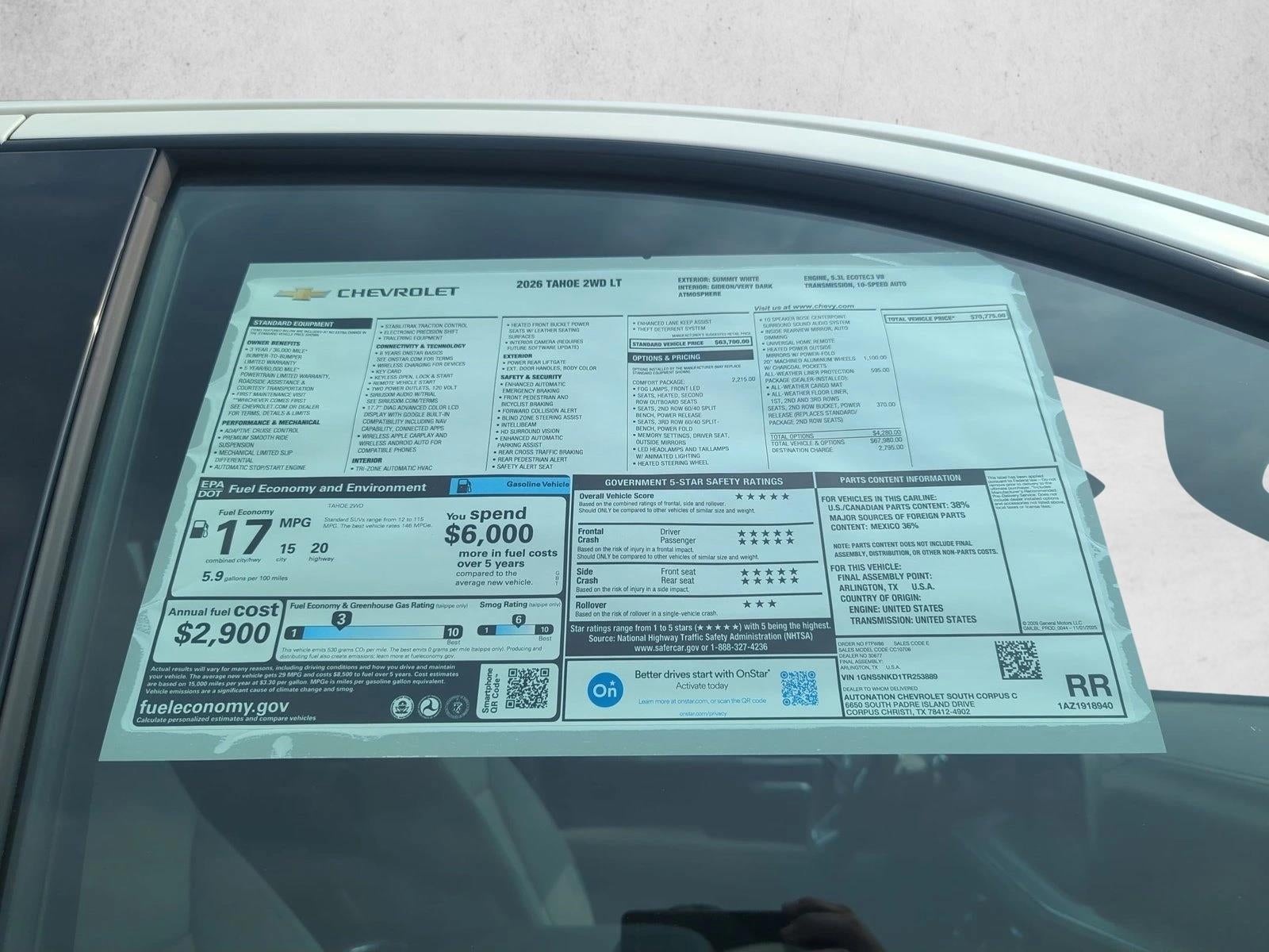 2026 Chevrolet Tahoe LT