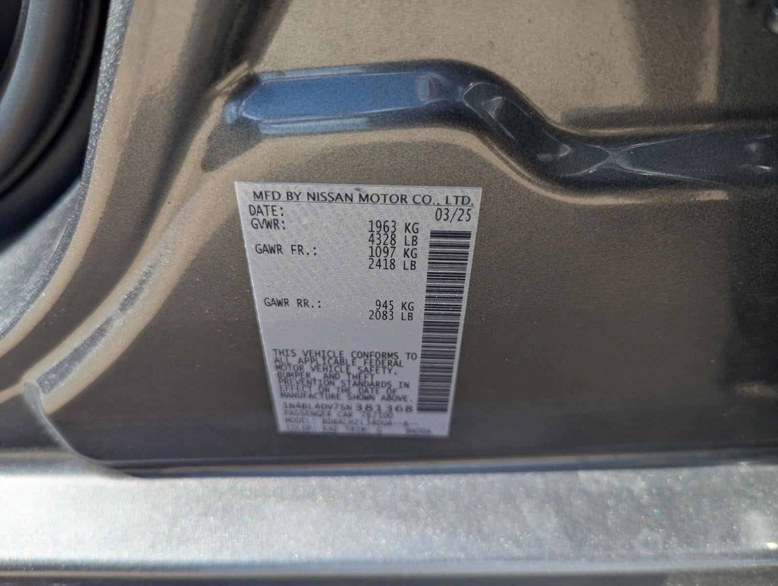 2025 Nissan Altima SV