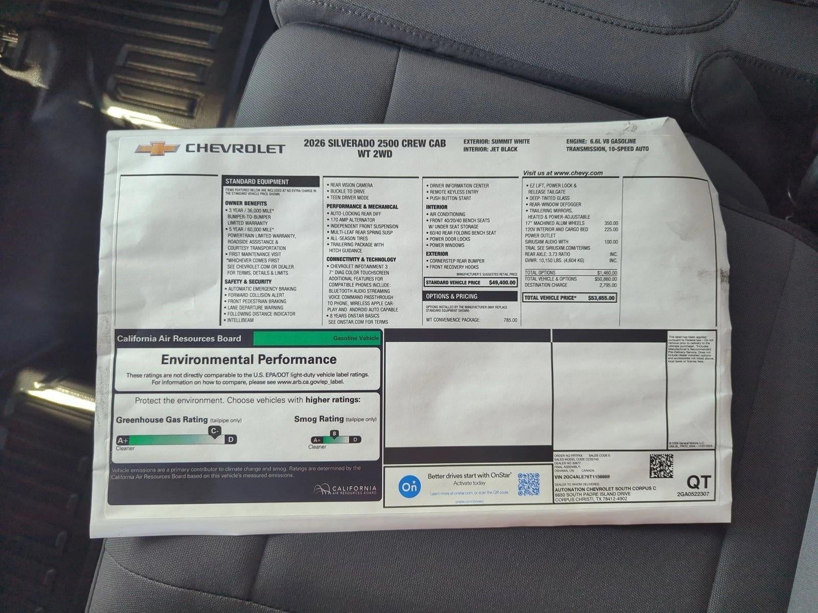 2026 Chevrolet Silverado 2500 HD WT