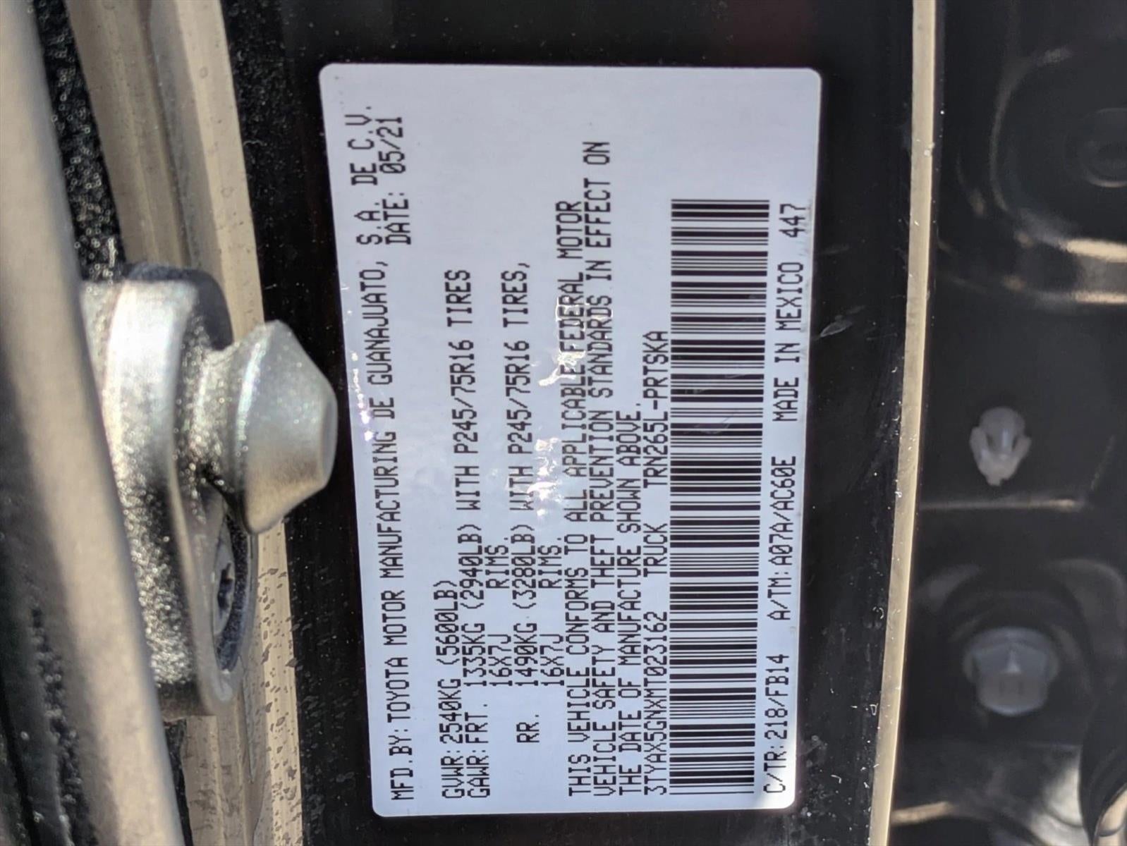 2021 Toyota Tacoma SR