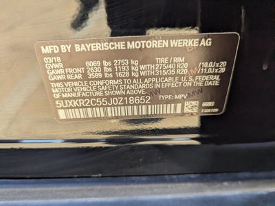 2018 BMW X5 sDrive35i