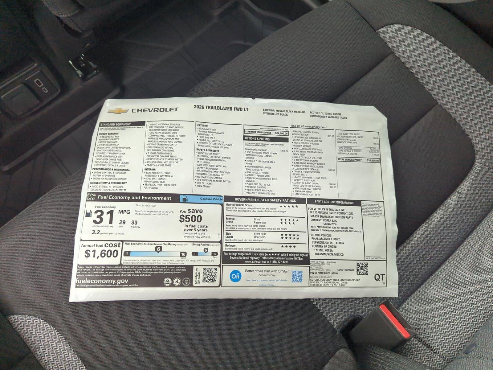 2026 Chevrolet Trailblazer LT