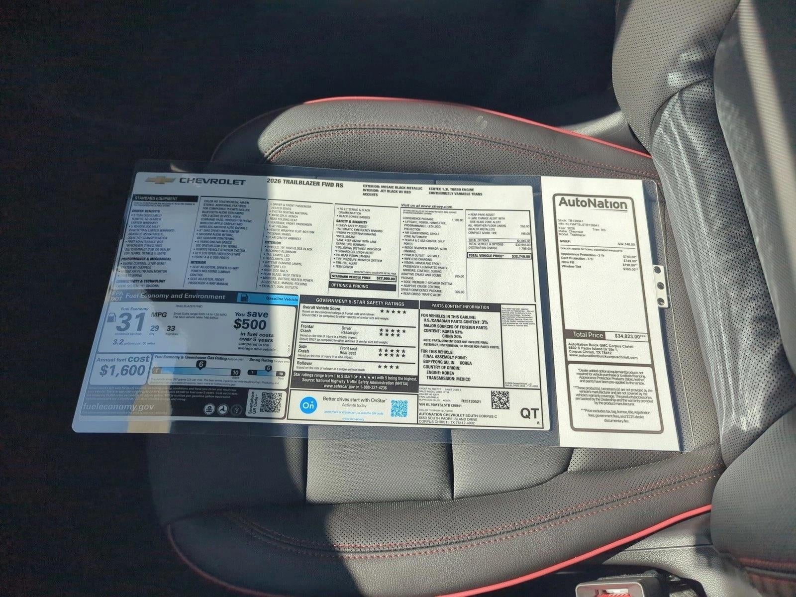 2026 Chevrolet Trailblazer RS