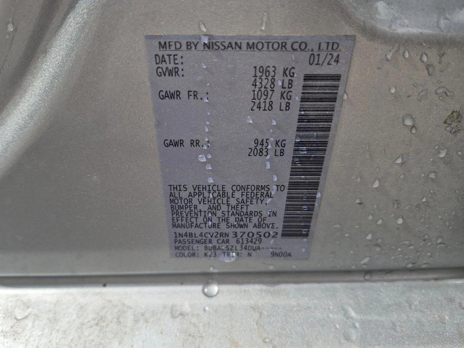 2024 Nissan Altima 2.5 SR Sedan
