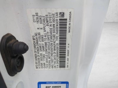 2019 Honda Civic Coupe Touring CVT