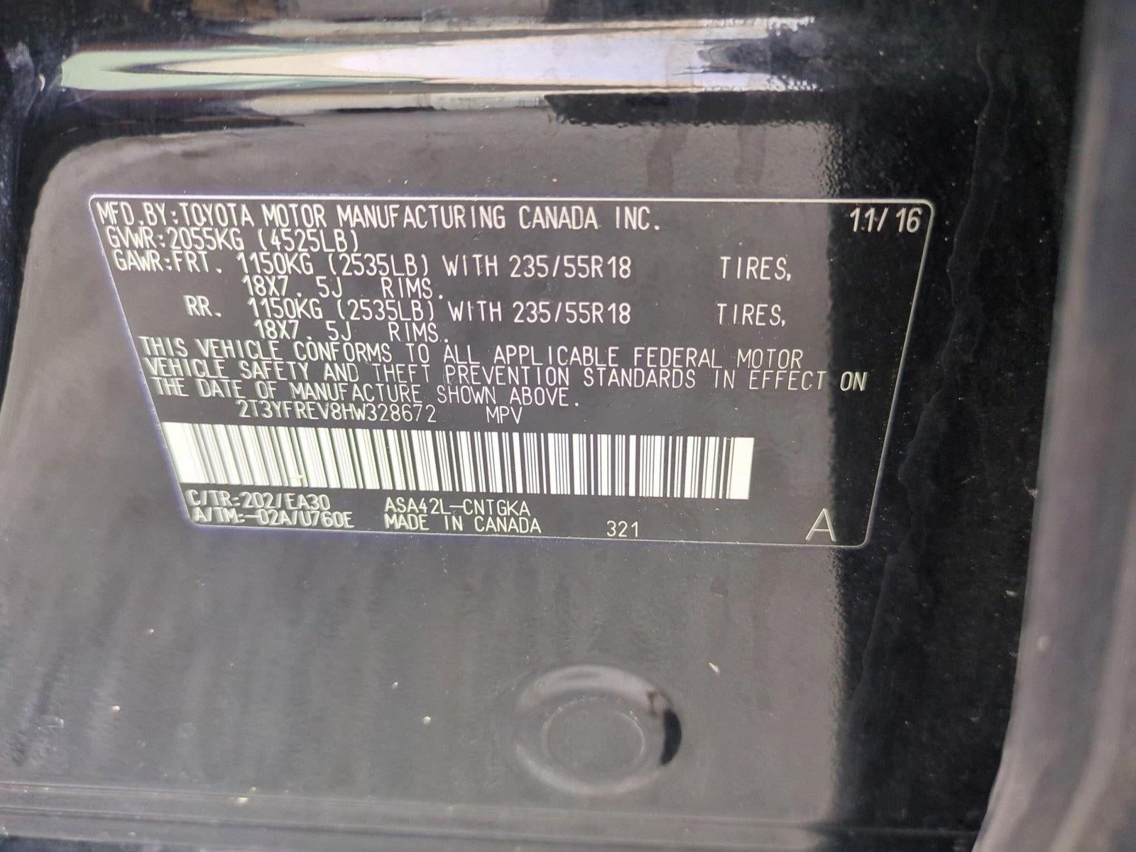 2017 Toyota RAV4 Limited FWD (Natl)