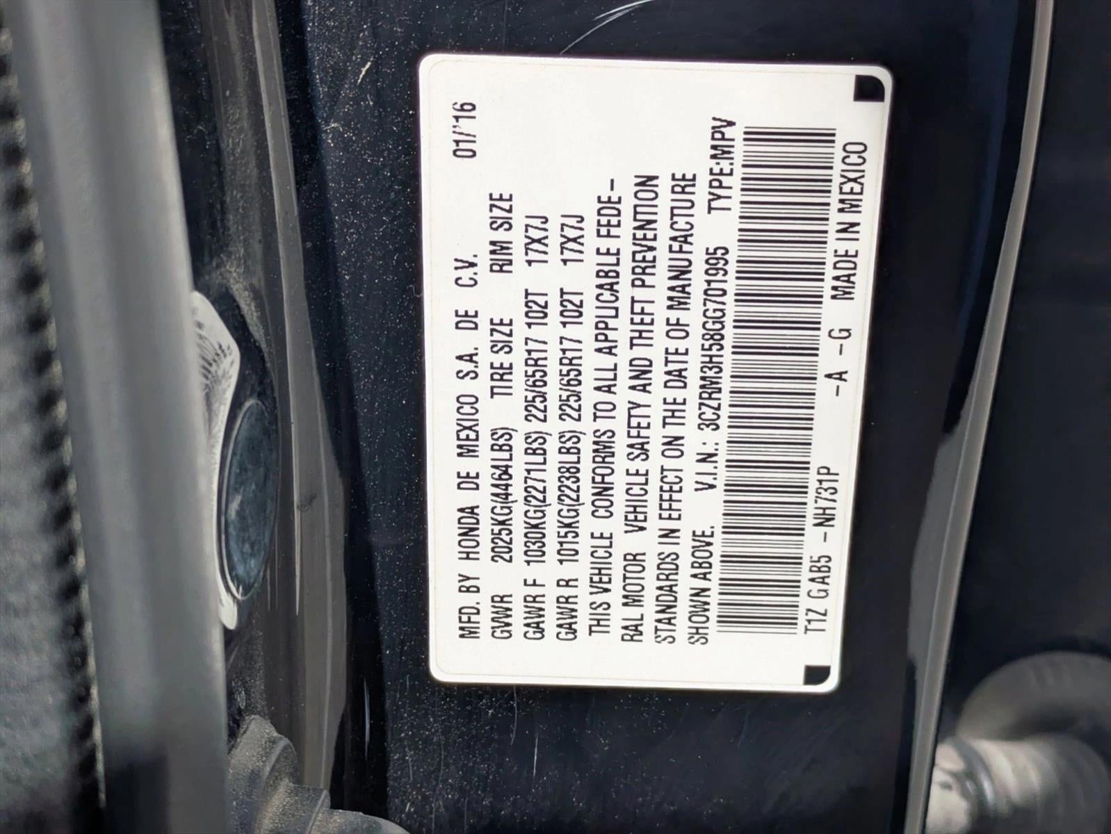 2016 Honda CR-V EX 2WD