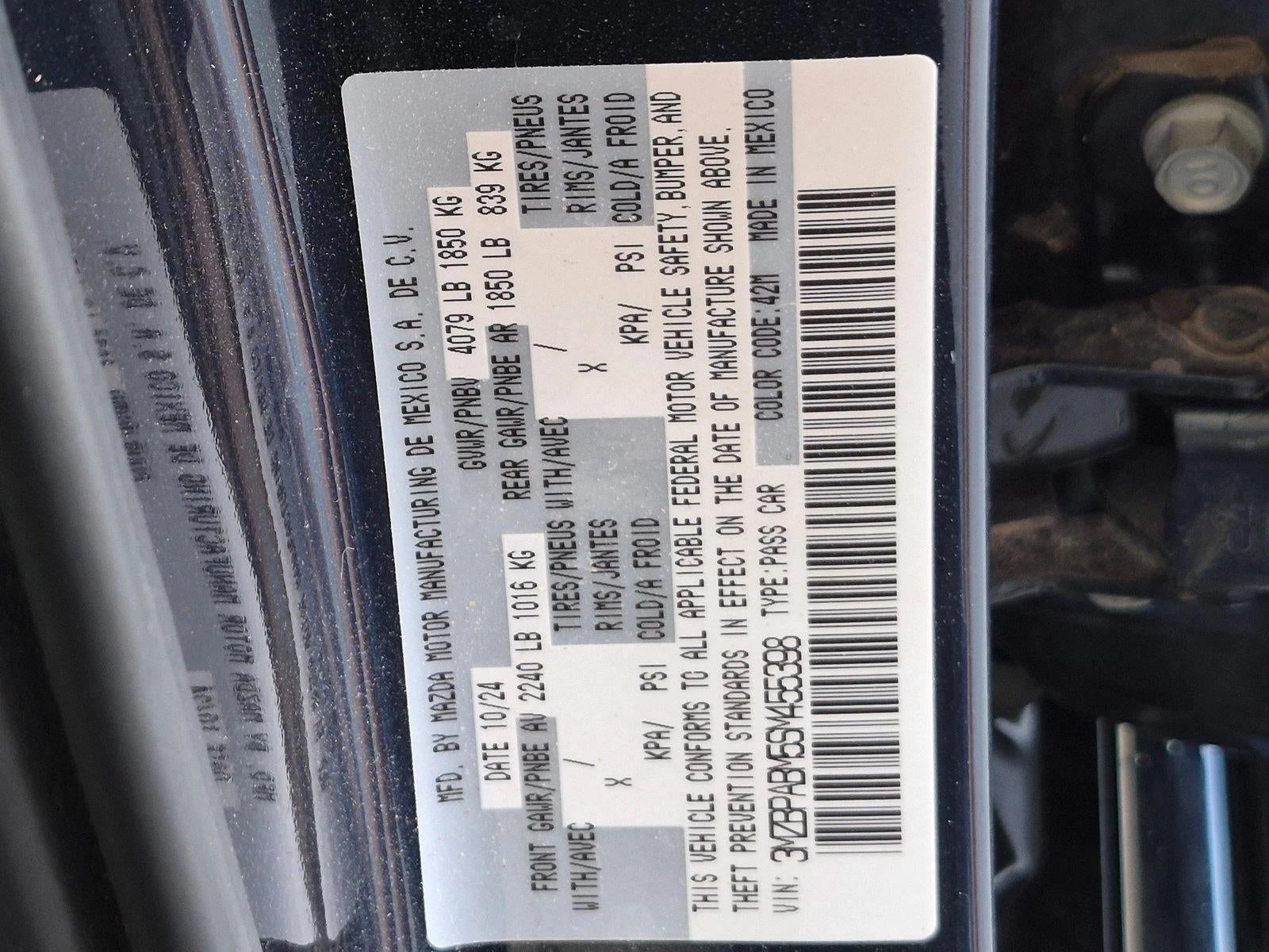 2025 Mazda Mazda3 Sedan 2.5 S Select Sport FWD