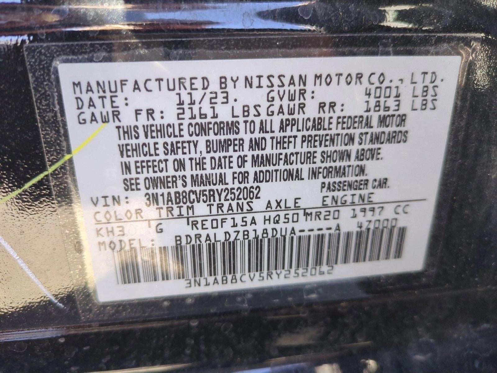 2024 Nissan Sentra SV CVT