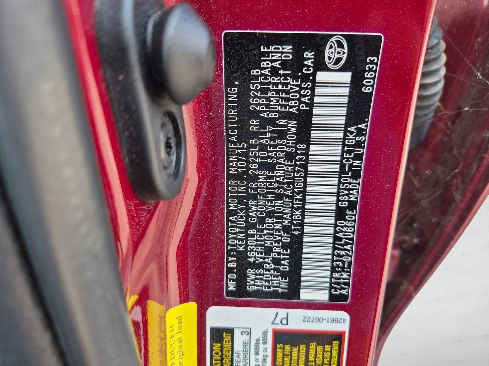 2016 Toyota Camry 4dr Sdn V6 Auto XLE (Natl)