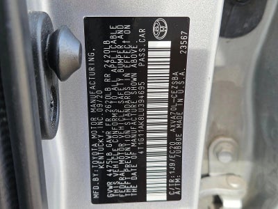 2020 Toyota Camry SE Nightshade Auto (Natl)