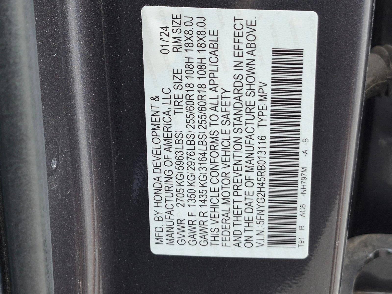 2024 Honda Pilot EX-L 8 Passenger 2WD