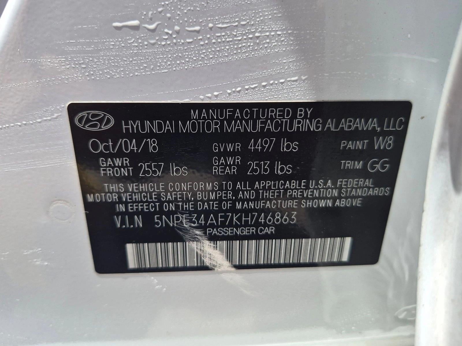 2019 Hyundai SONATA SEL 2.4L