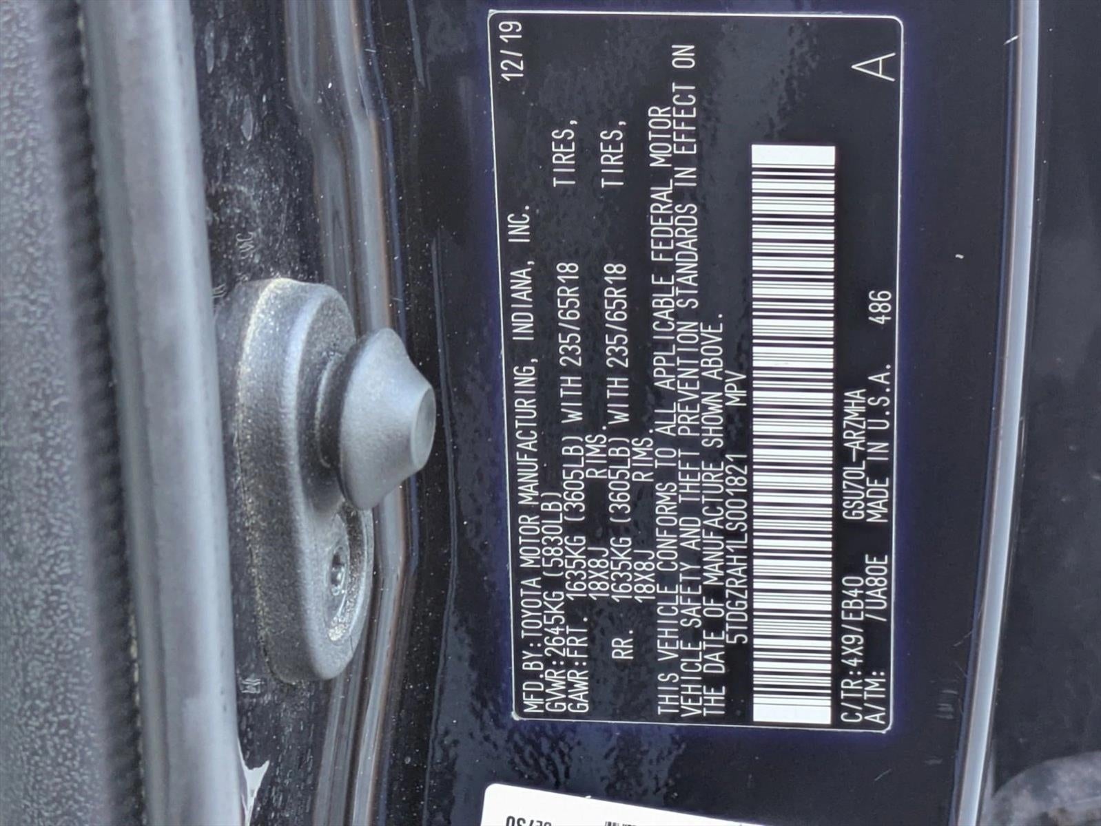 2020 Toyota Highlander XLE FWD (Natl)