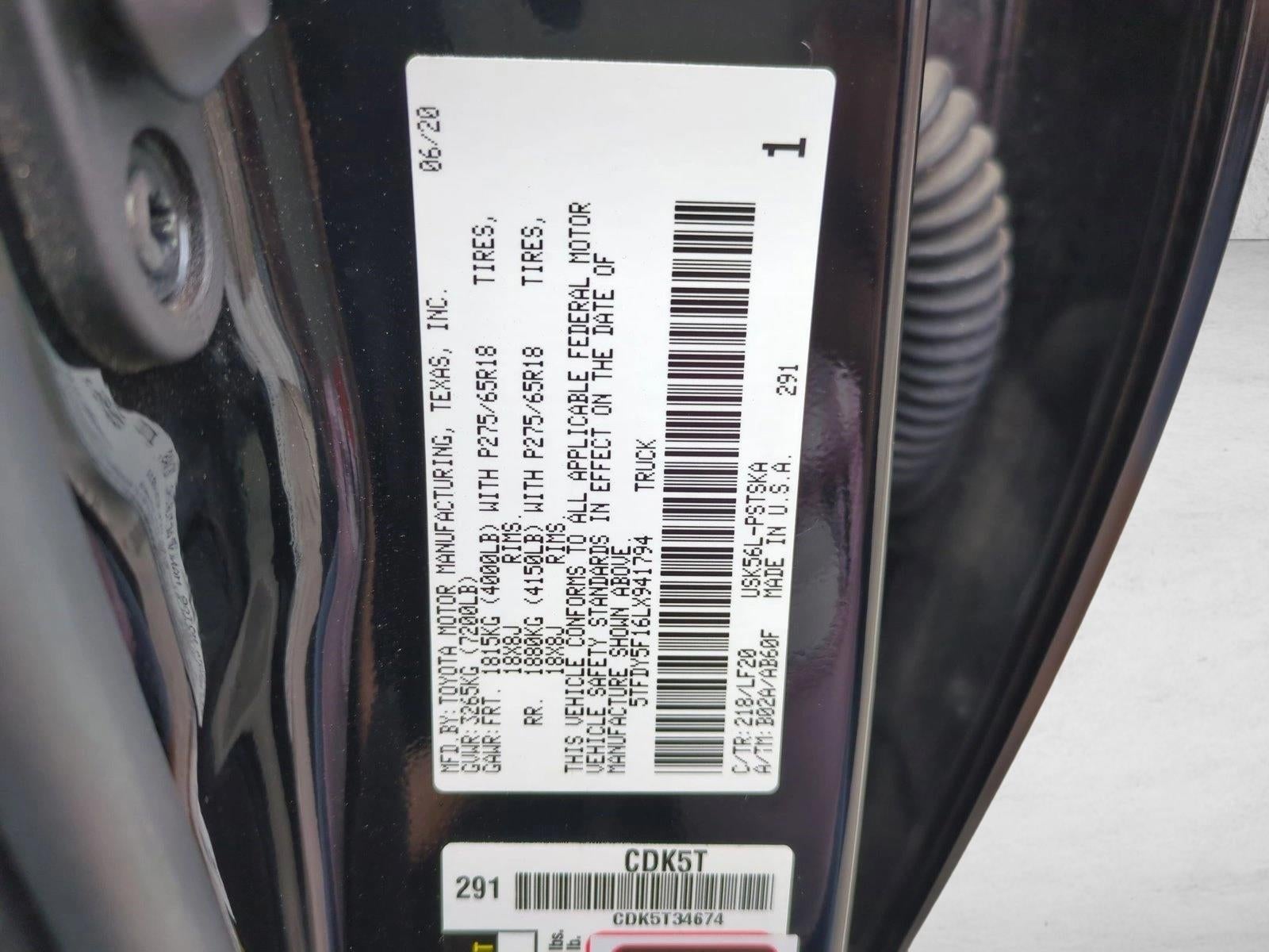 2020 Toyota Tundra 4WD 4WD TRD Pro CrewMax 5.5' Bed 5.7L (Natl)