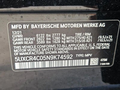 2022 BMW X5 sDrive40i Sports Activity Vehicle