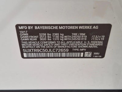 2018 BMW X3 xDrive30i Sports Activity Vehicle