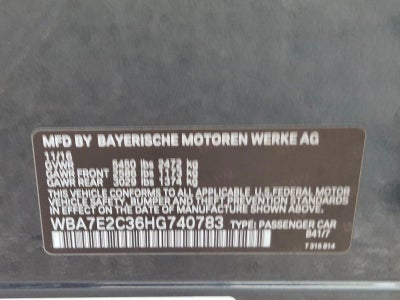 2017 BMW 740i Sedan
